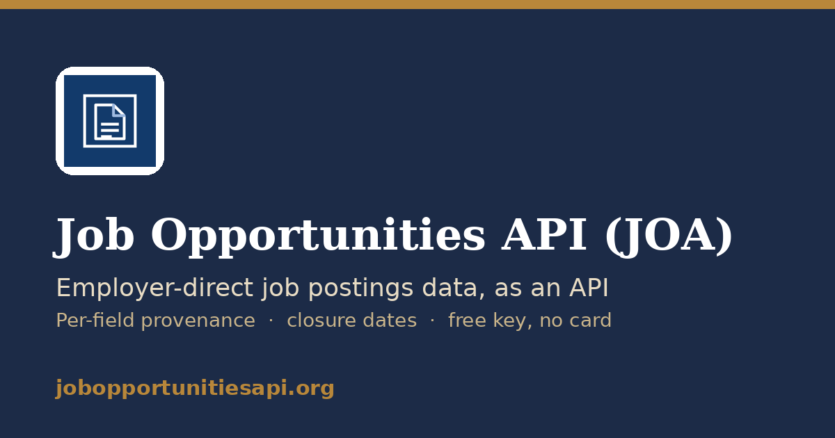 Rate limits · Job Opportunities API